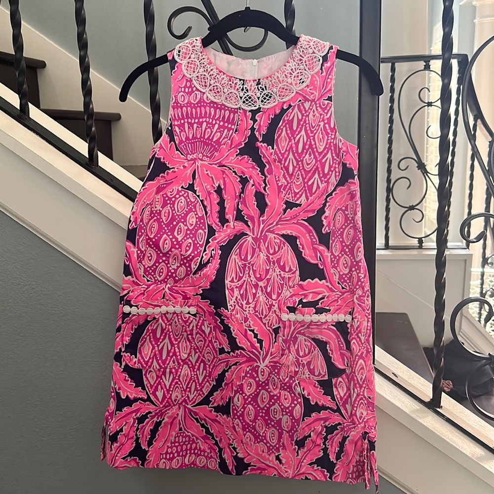 Pink and Navy Pineapple Dress